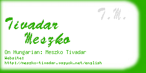 tivadar meszko business card